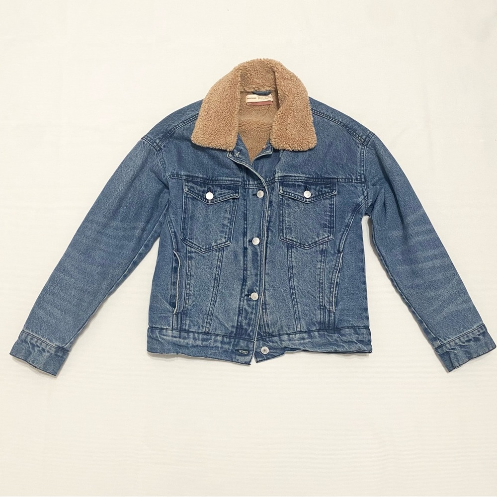 Anthropologie Pilcro Sherpa Lined Denim Trucker Jacket
